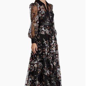 STUNNING Badgley Mischka Embellished Belted Shirt Gown Size 2 NWT!!!